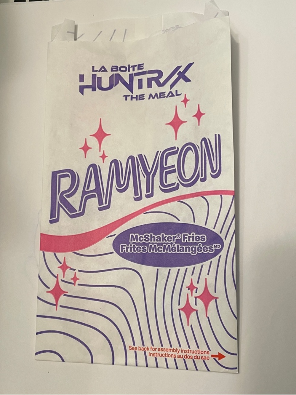 K-pop Demon Hunters Huntrix McDonald’s Ramyeon Bag